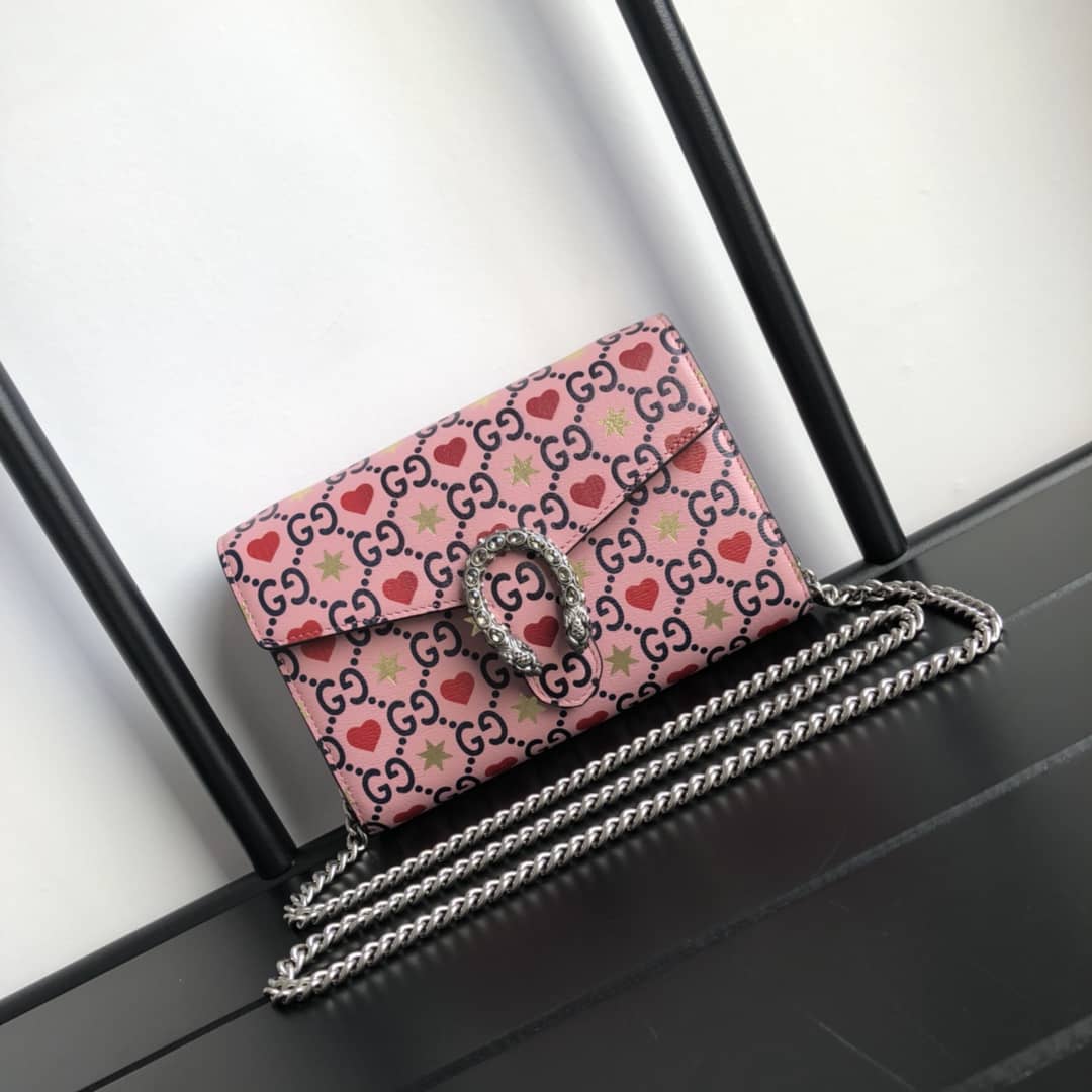 Gucci Dionysus Chain Wallet Shoulder Bag Replica Pink 401231 - DEEPREPS