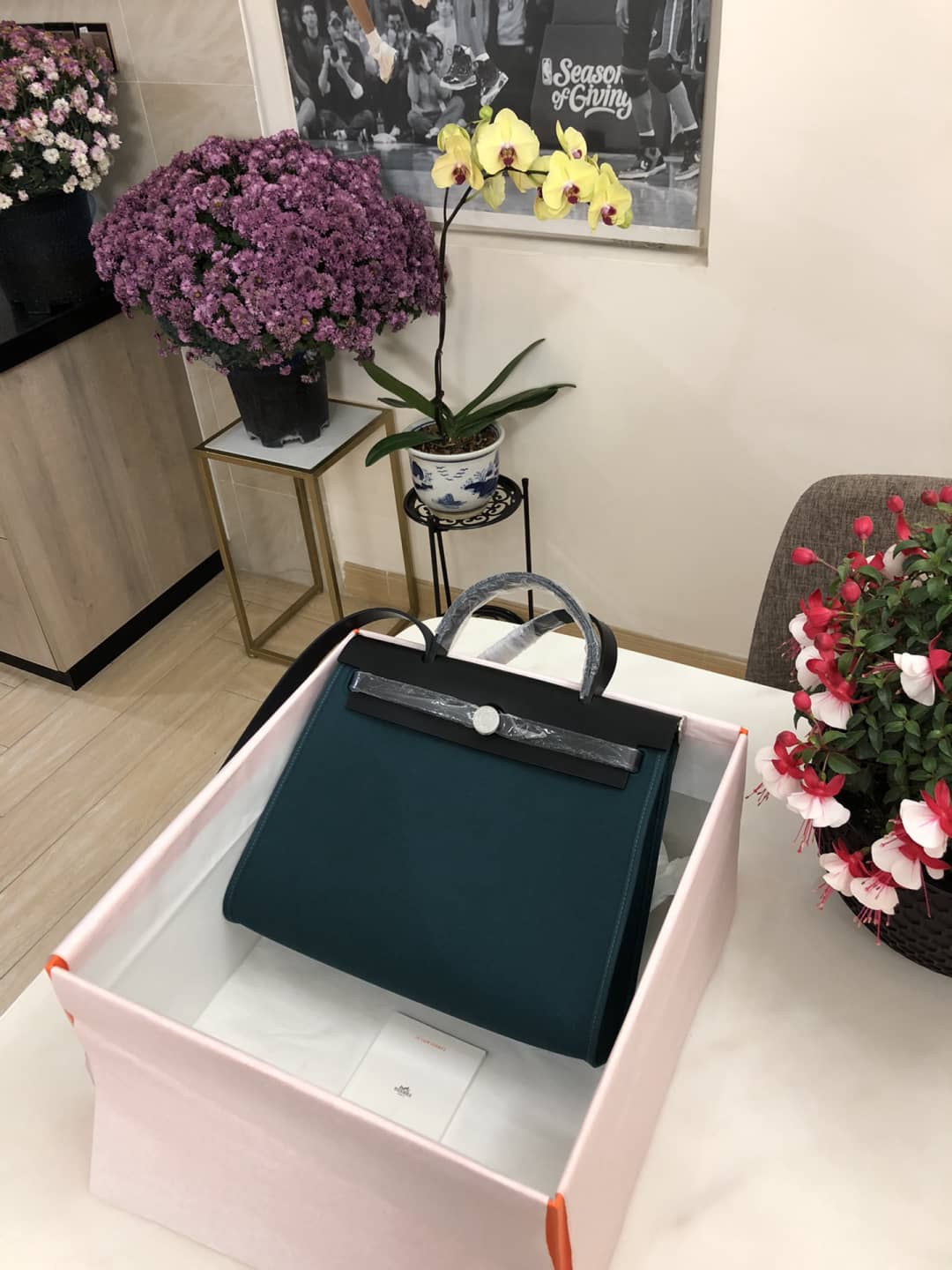 Replica Hermes Birkin Bag 31 Canvas Leather HerBag - DEEPREPS