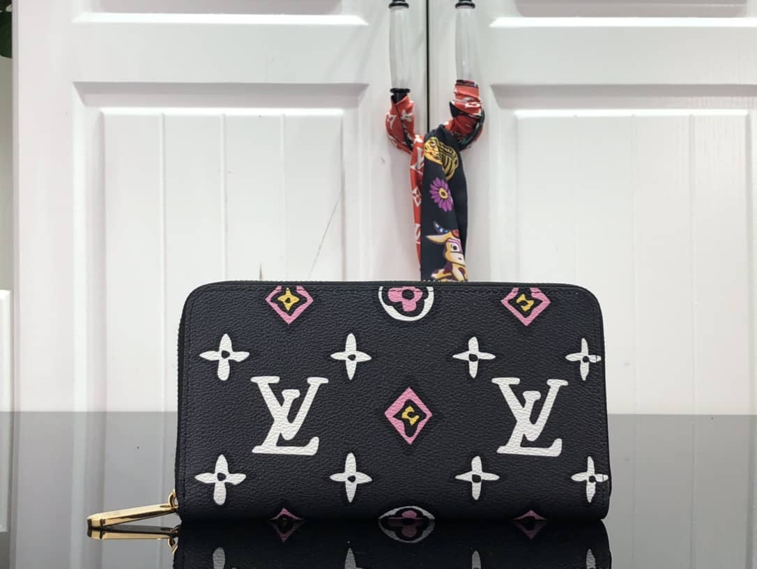 Louis Vuitton Around Monogram Zippy Wallet Replica Black M80683 - DEEPREPS