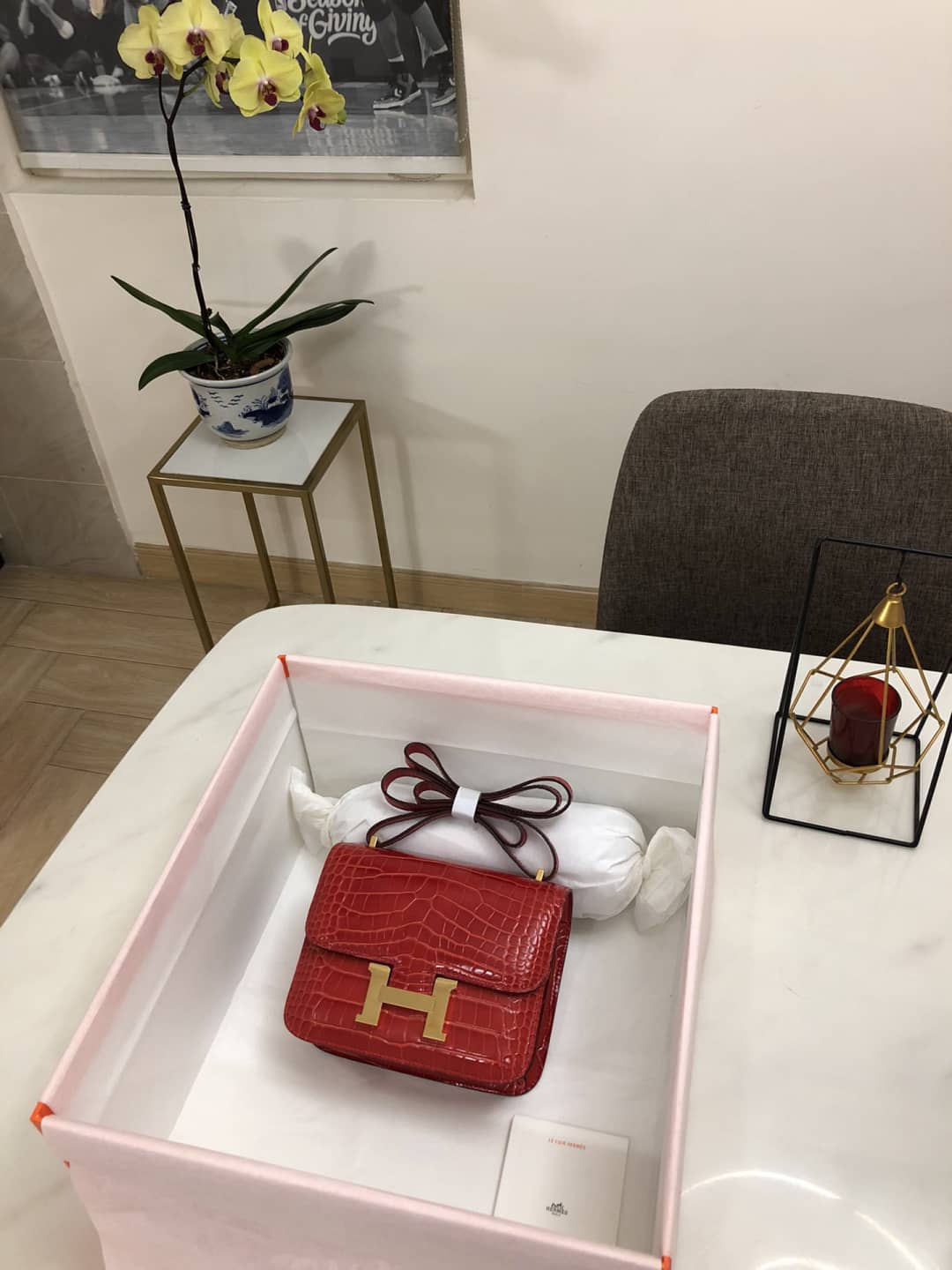 Hermes Replica Constance 18CM Crocodile Shiny Bag - DEEPREPS