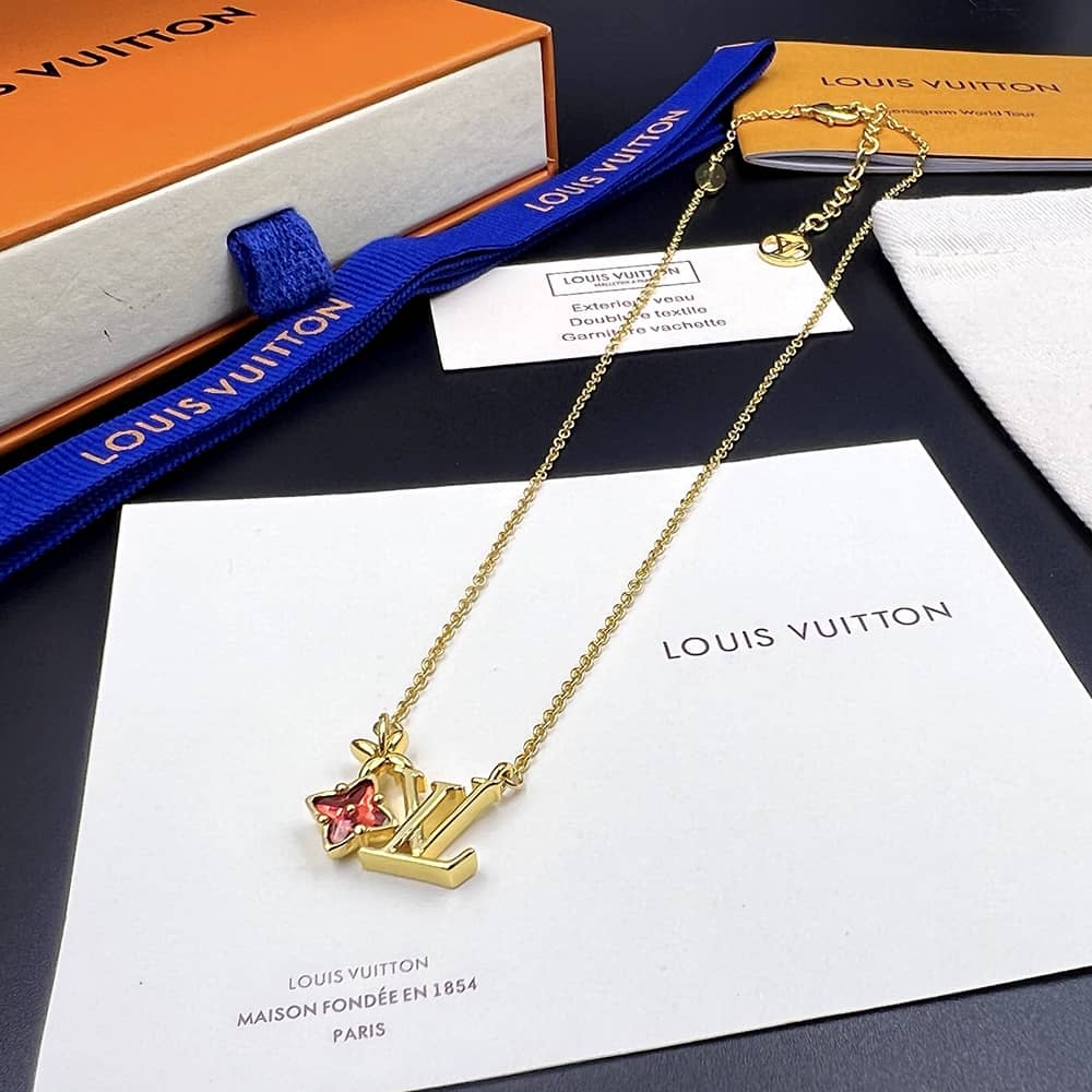 Knockoff Louis vuitton Logo Necklace - DEEPREPS
