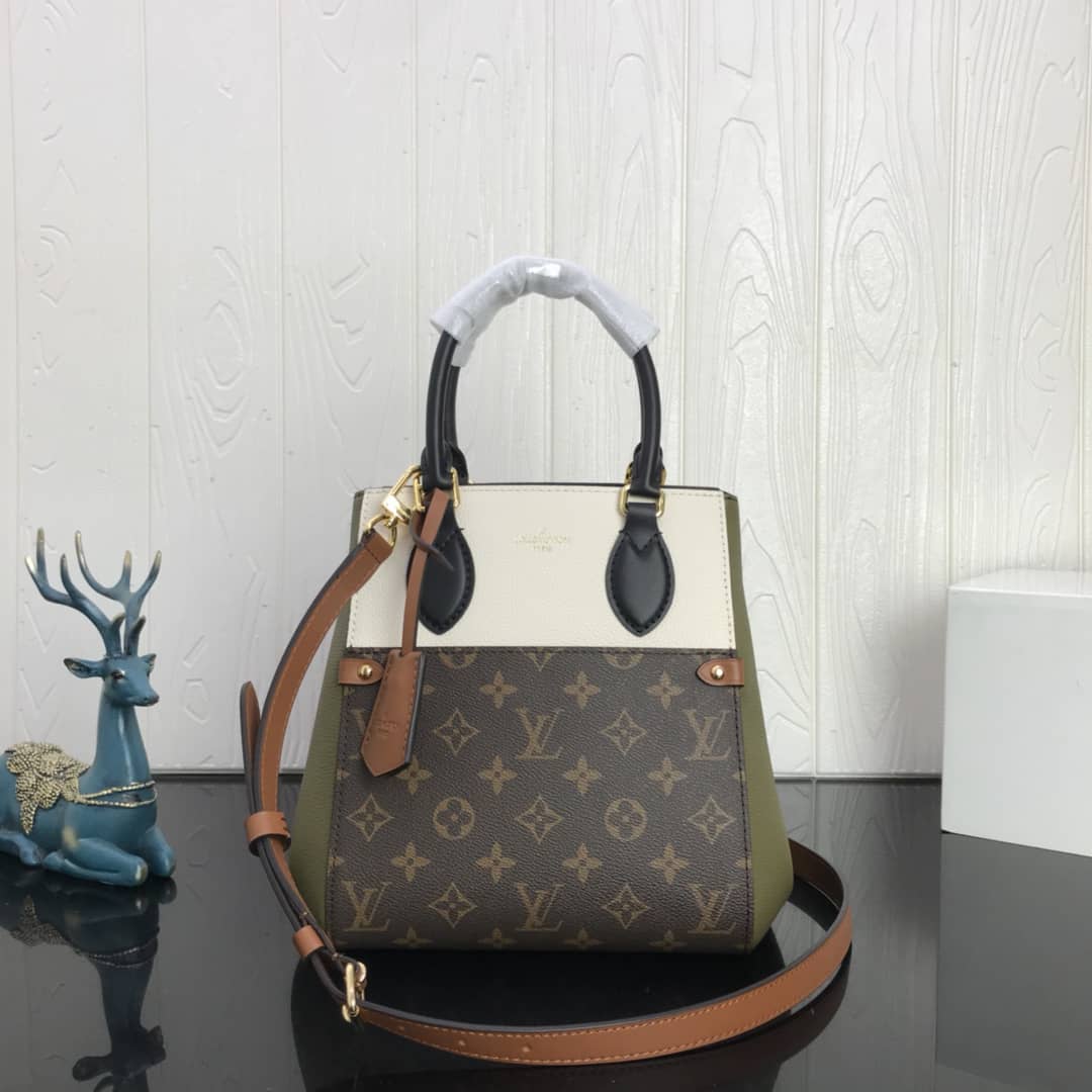 Louis Vuitton Monogram Canvas Fold PM Tote Replica White M45389 - DEEPREPS