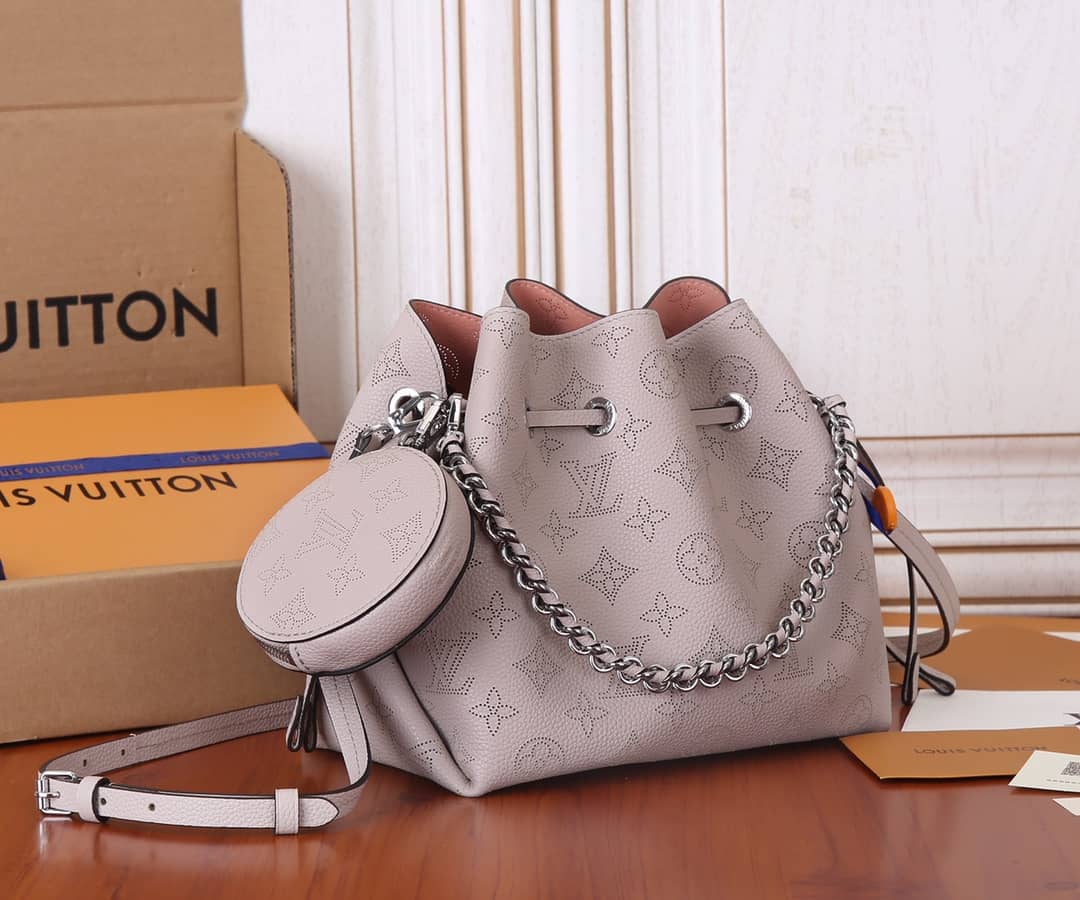 Louis Vuitton Bella Leather Replica Shoulder Bag Beige M57070 - DEEPREPS