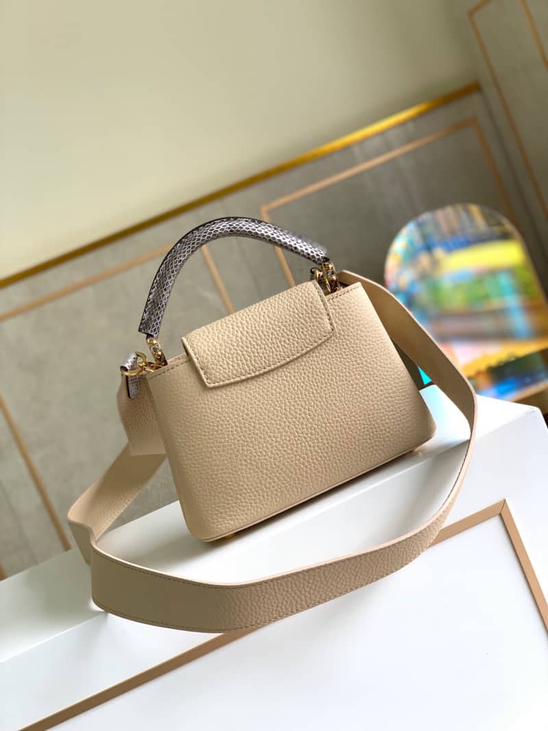 Louis Vuitton Capucines Mini Replica Bag Apricot M55921 - DEEPREPS