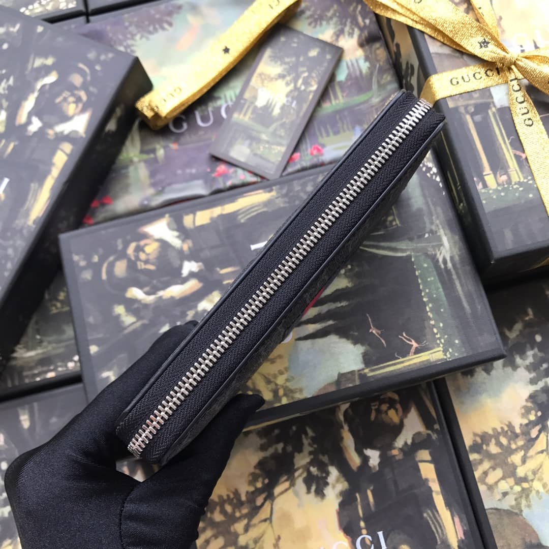 Gucci Web GG Supreme Around Zip Wallet Replica 408831 - DEEPREPS