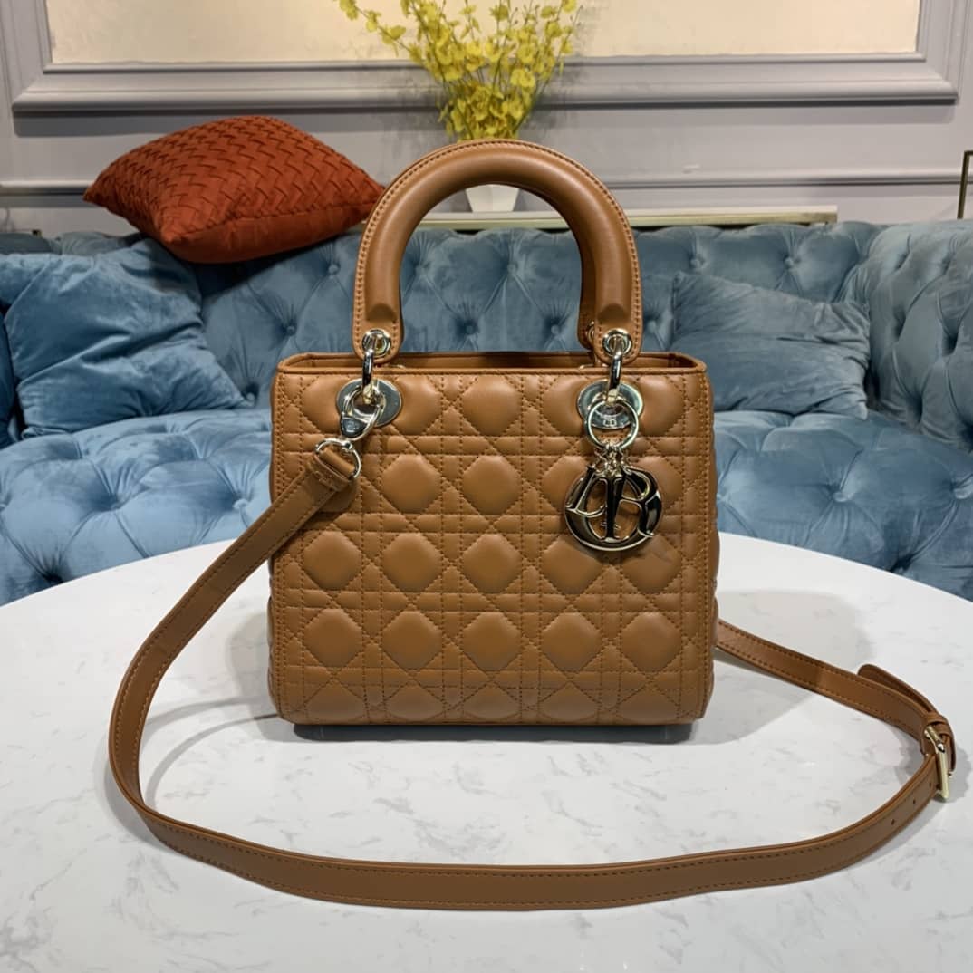 Lady Dior Dupe 24CM Replica Bag(Cola) - DEEPREPS