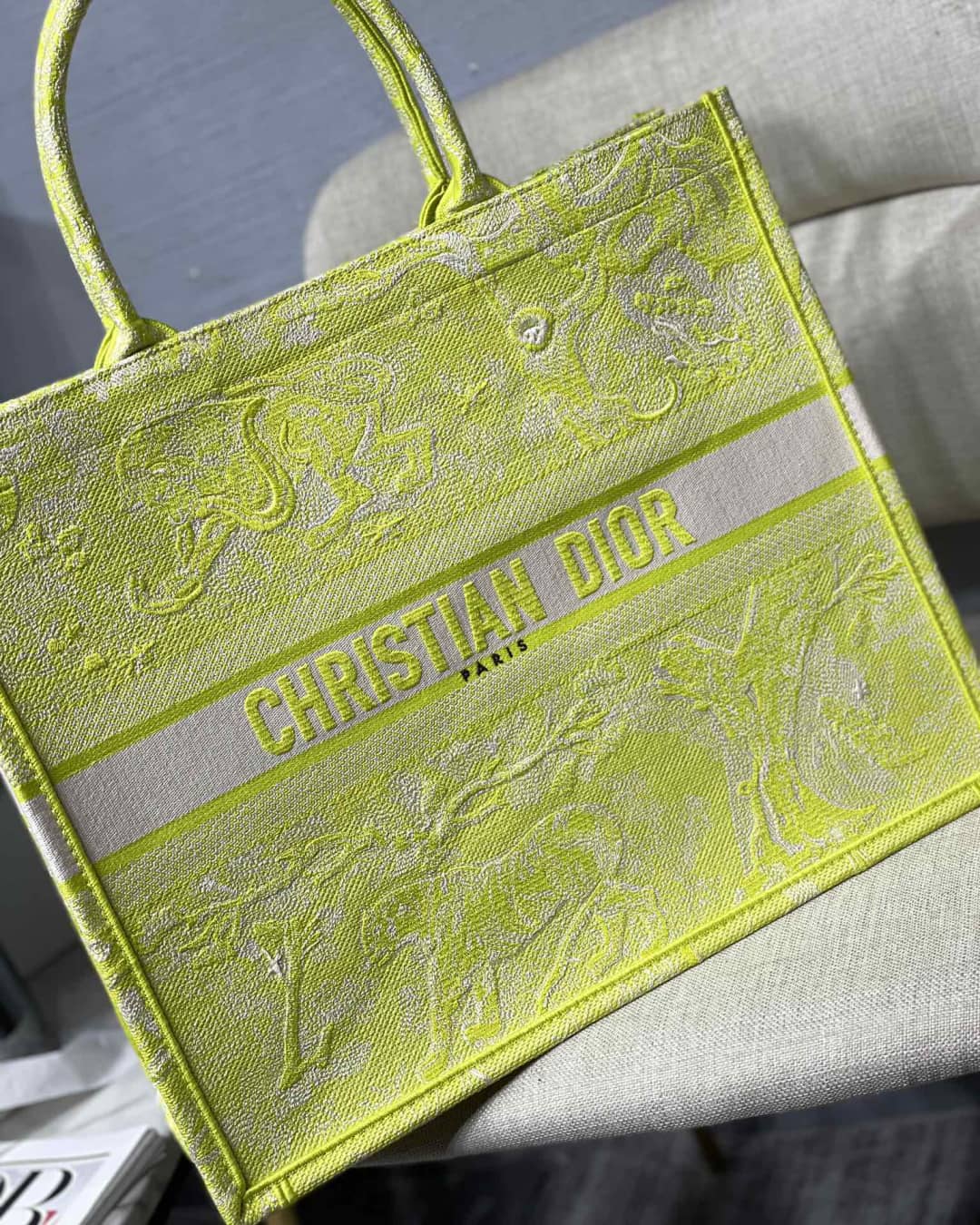 Christian Dior Tote Bag Dupe CD Book Embroidery - DEEPREPS