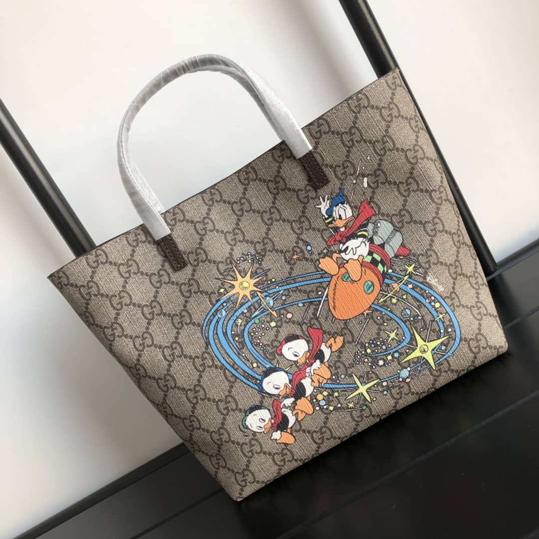 Gucci Children GG Supreme Canvas Replica Tote Brown 410812 - DEEPREPS