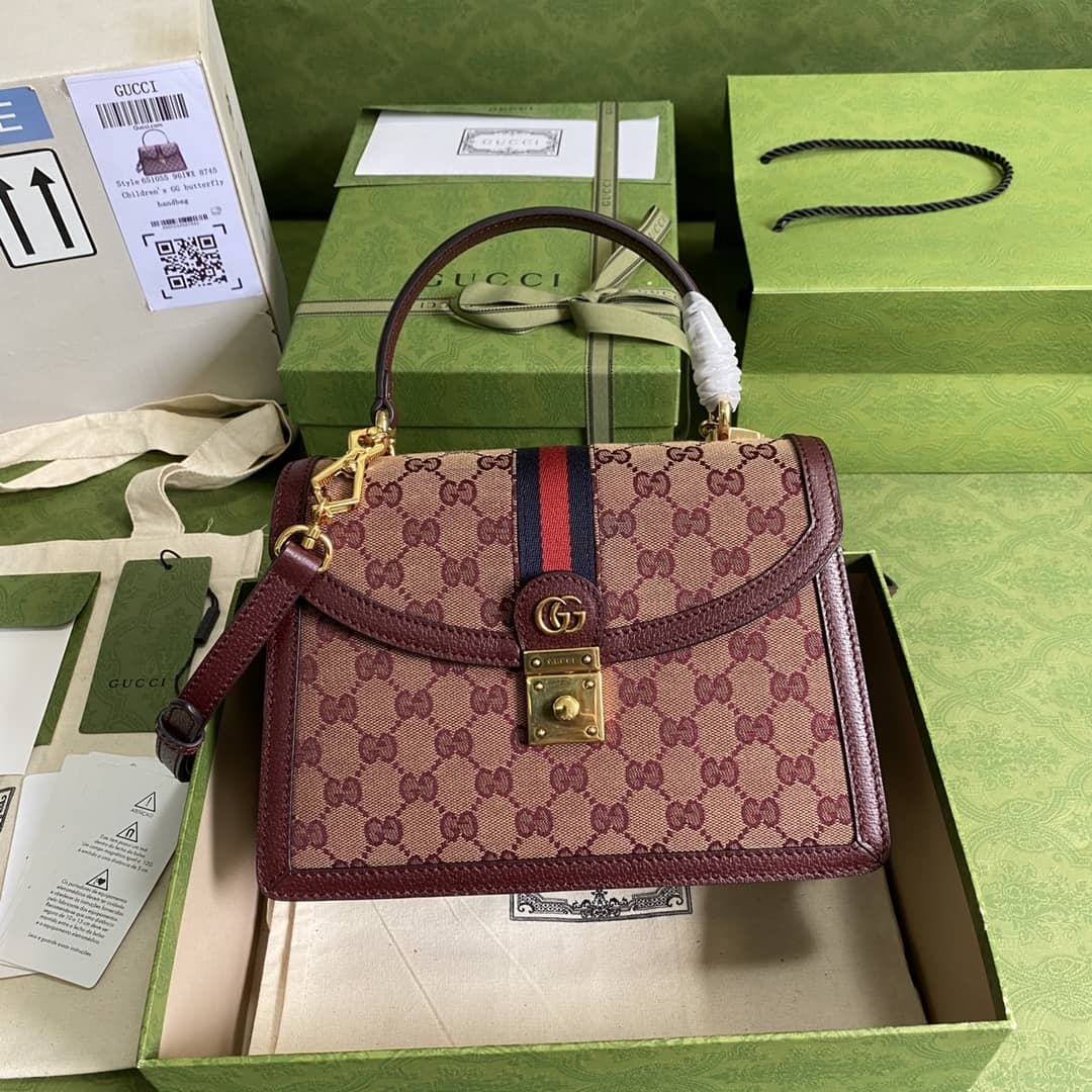 Gucci Ophidia Web Small Top Handle Bag Replica 651055 - DEEPREPS