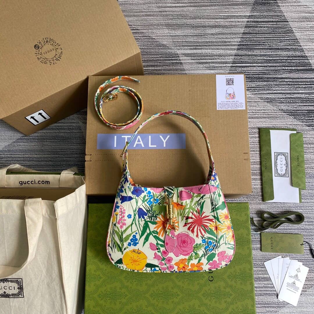 Gucci GG Jackie 1961 Small Hobo Shoulder Bag Replica Colorful 636709 - DEEPREPS
