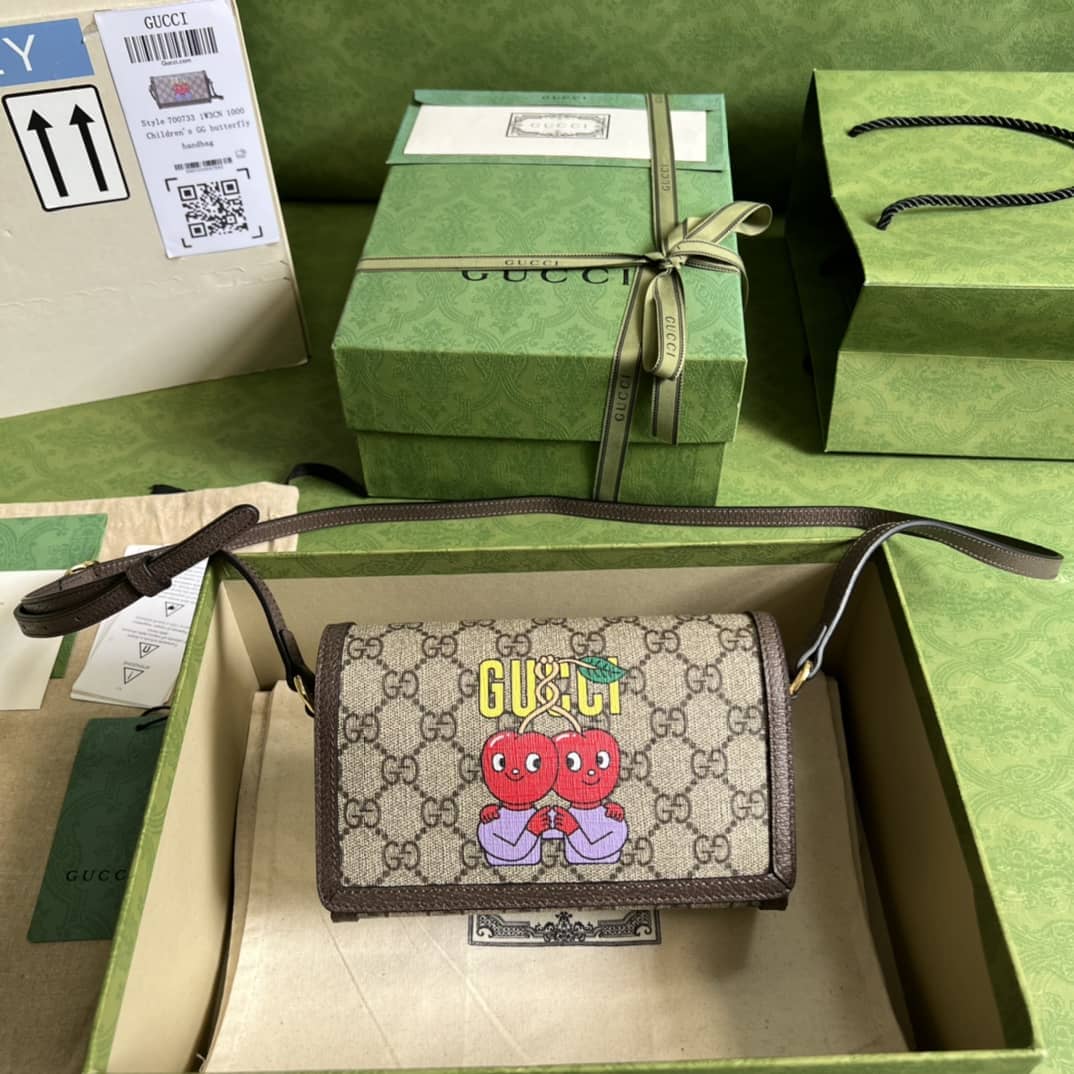 Gucci Cherry Print Mini Crossbody Bag 700733 Replica - DEEPREPS