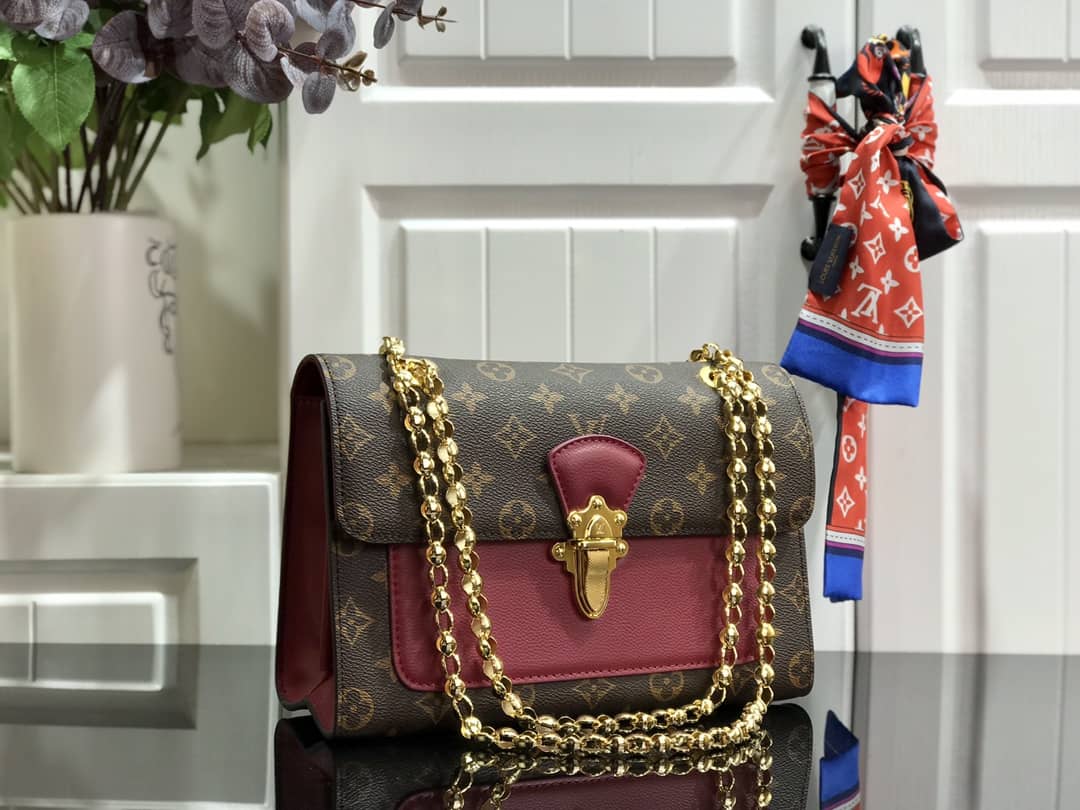 Louis Vuitton Monogram Canvas Victoire Chain Bag Replica Purple M41731 - DEEPREPS
