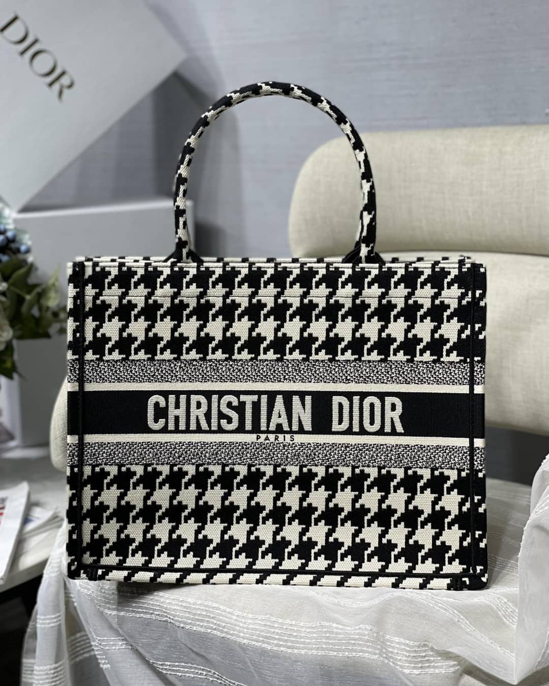 Christian Dior Tote Bag Dupe CD Book Embroidery - DEEPREPS