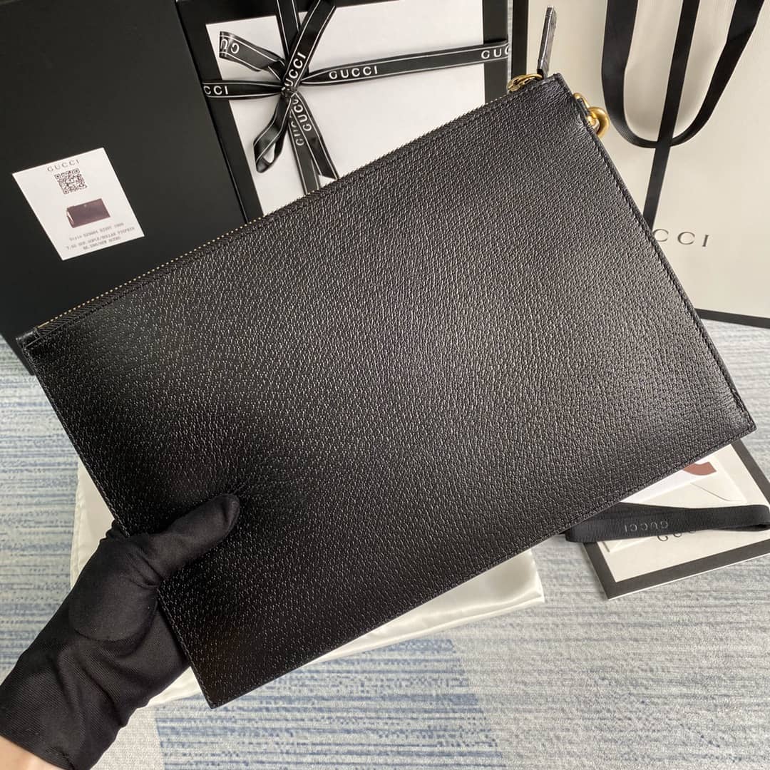 Gucci Animalier Leather Pouch Replica 523684 - DEEPREPS