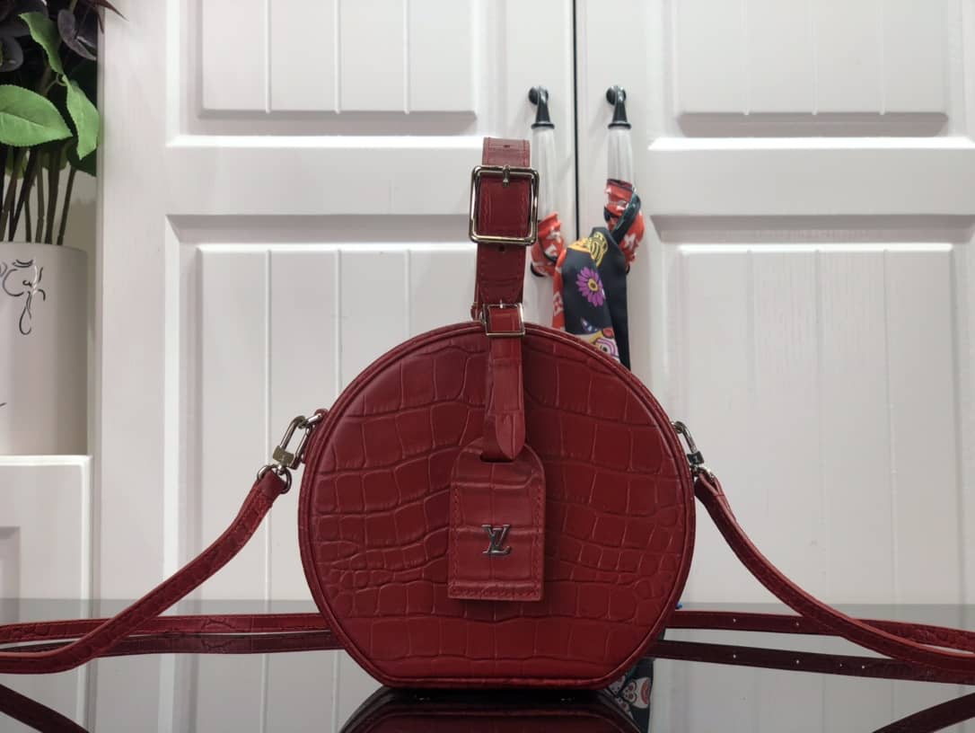 Louis Vuitton Petite Boite Chapeau Crocodilien Brillant Replica Bag Red N93597 - DEEPREPS