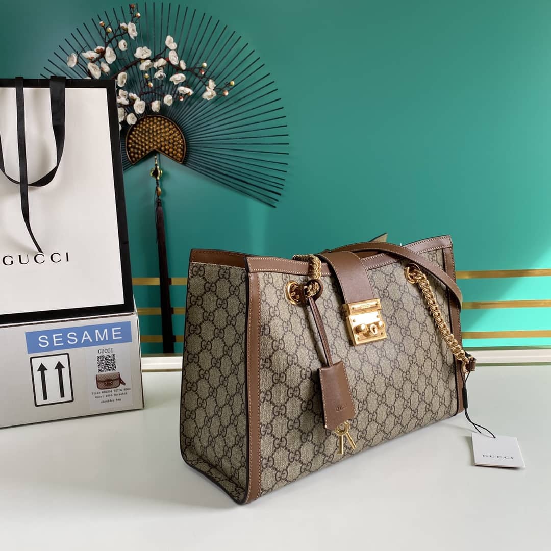 Gucci Padlock GG Supreme Canvas Shoulder Bag Replica 479197 - DEEPREPS