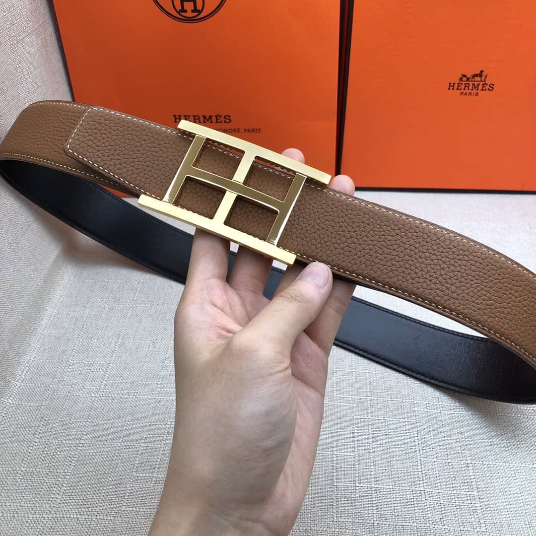 Knockoff Hermes Logo Belt 38mm - DEEPREPS