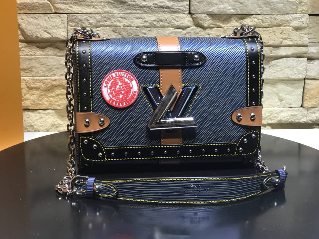 Louis Vuitton Twist MM Bag Blue M50296 Replica - DEEPREPS