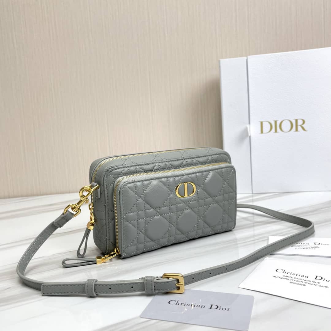 Christian Dior Caro Double Calfskin Pouch - DEEPREPS