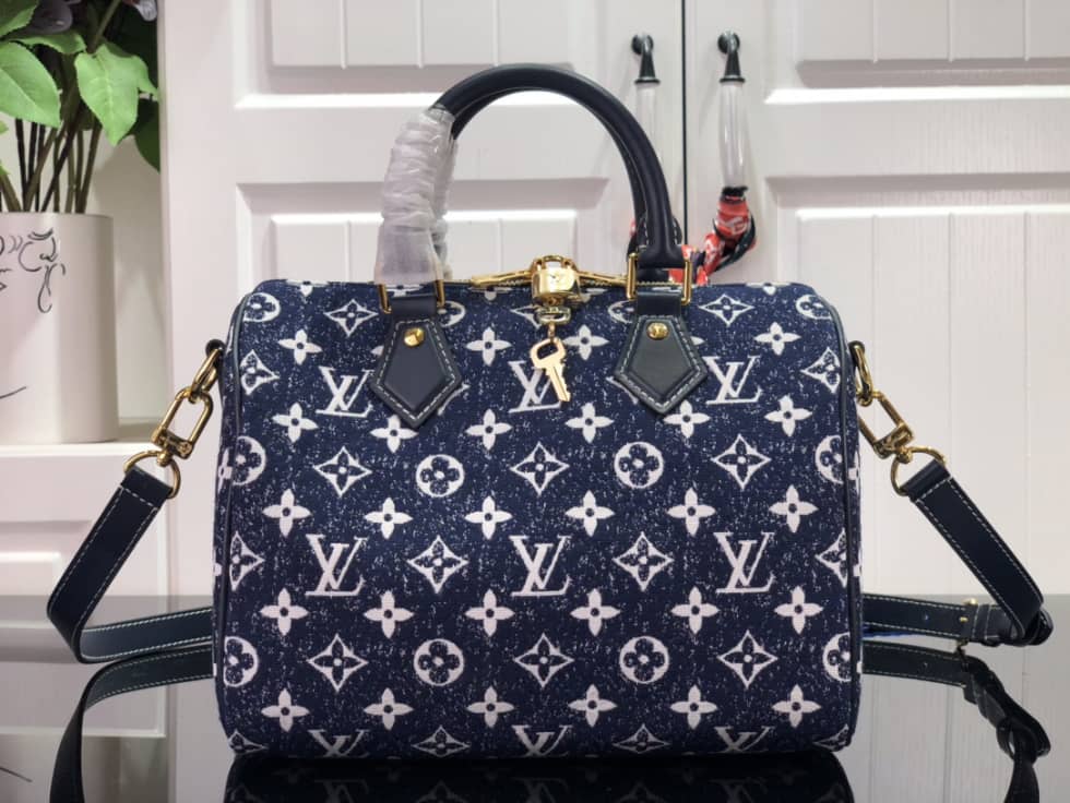 Louis Vuitton Monogram Jacquard Denim Speedy Bandoliere 25 M59609 Replica Shoulder Bag - DEEPREPS