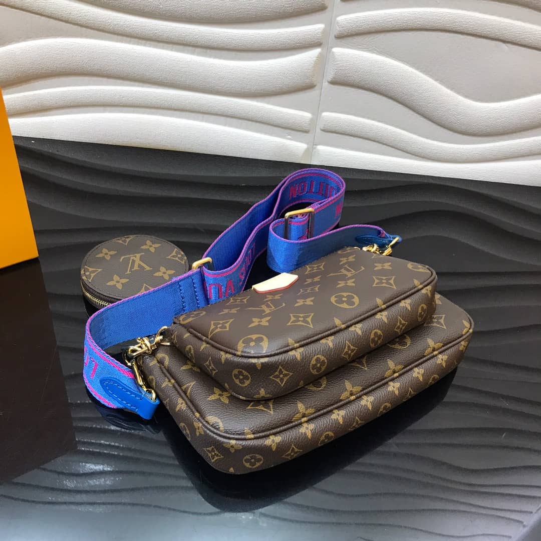 Louis Vuitton Monogram Canvas Multi Pochette Replica Blue M44823 - DEEPREPS