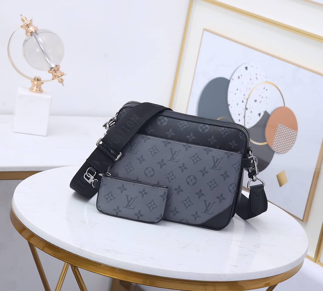 Louis Vuitton Virgil Abloh Trio Multi Messenger Bag Replica Gray M69443 - DEEPREPS