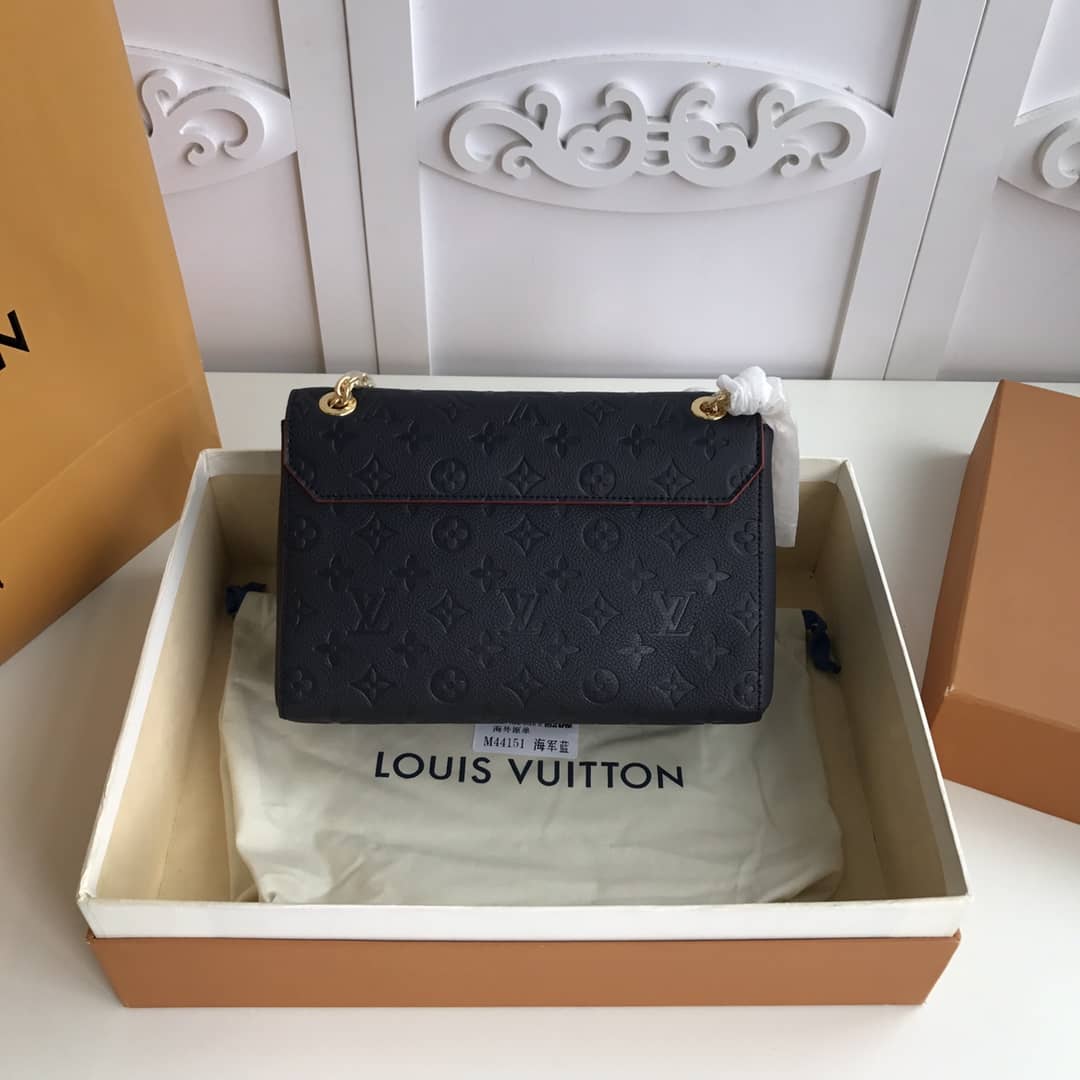 Louis Vuitton Monogram Empreinte Vavin PM Chain Replica Shoulder Bag Black M44151 - DEEPREPS