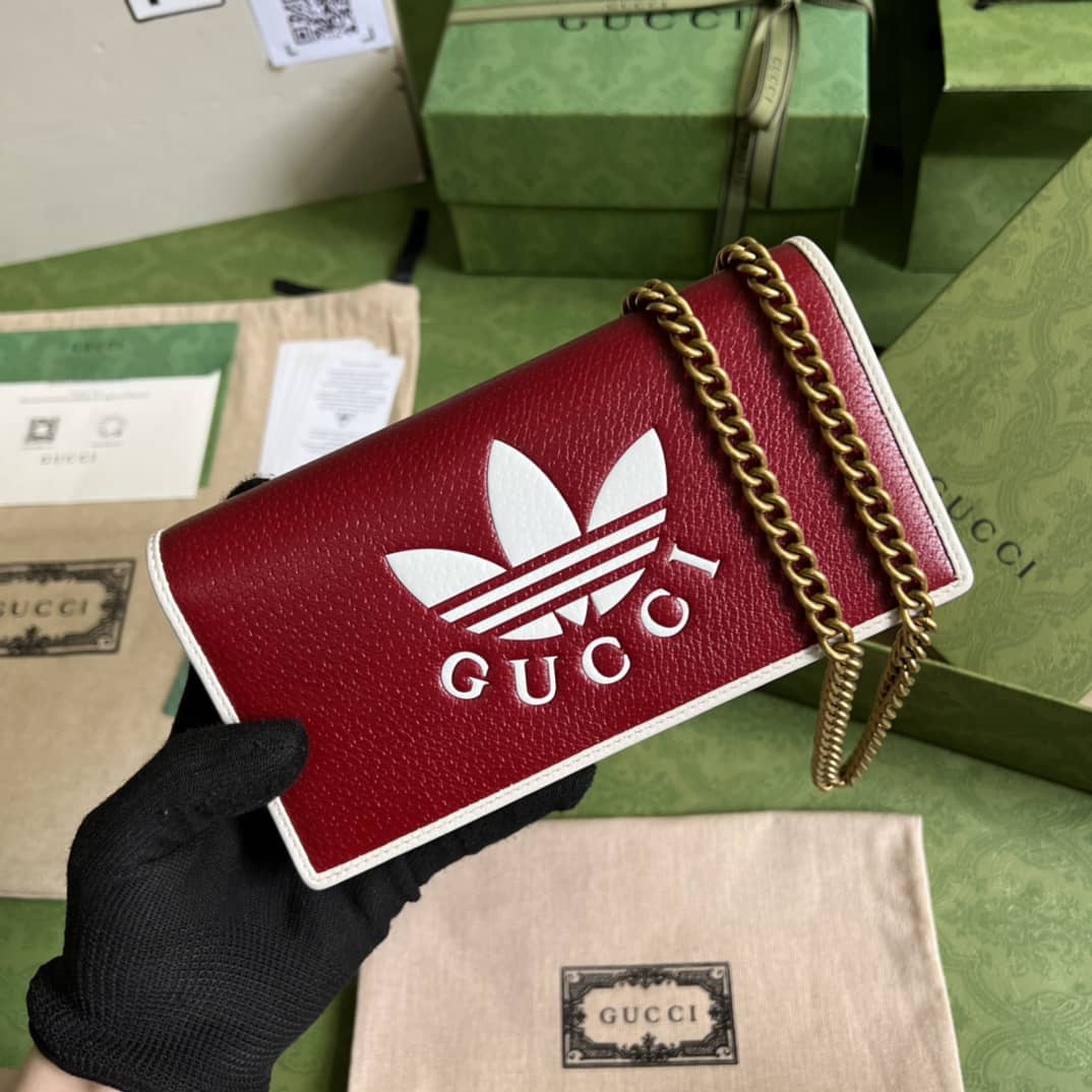 Adidas x Gucci Wallet With Chain 621892 Replica Crossbody Bag - DEEPREPS