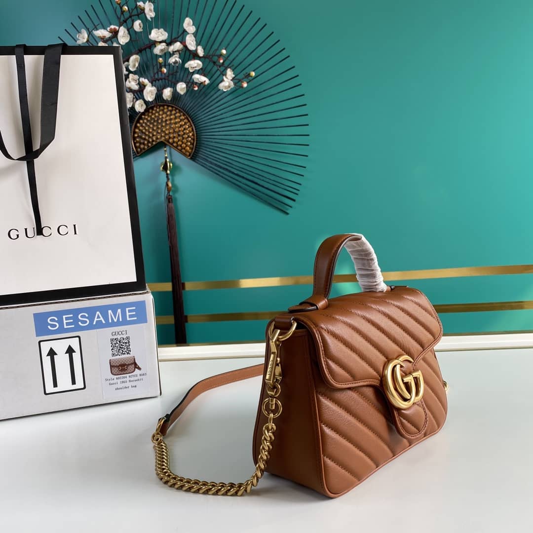 Gucci Marmont GG Mini Top Handle Bag Replica 583571 - DEEPREPS