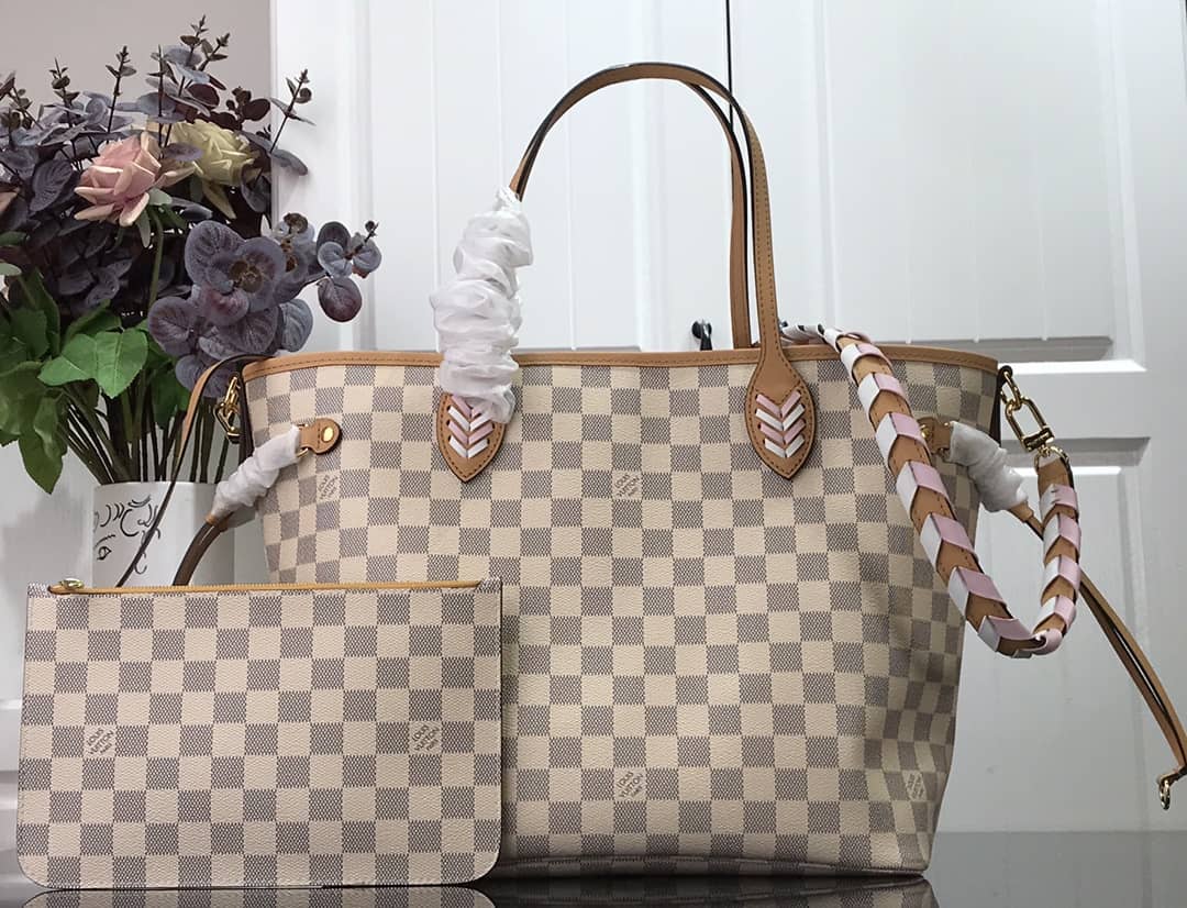 Louis Vuitton Neverfull MM Damier Azur Bag Replica N50047 - DEEPREPS