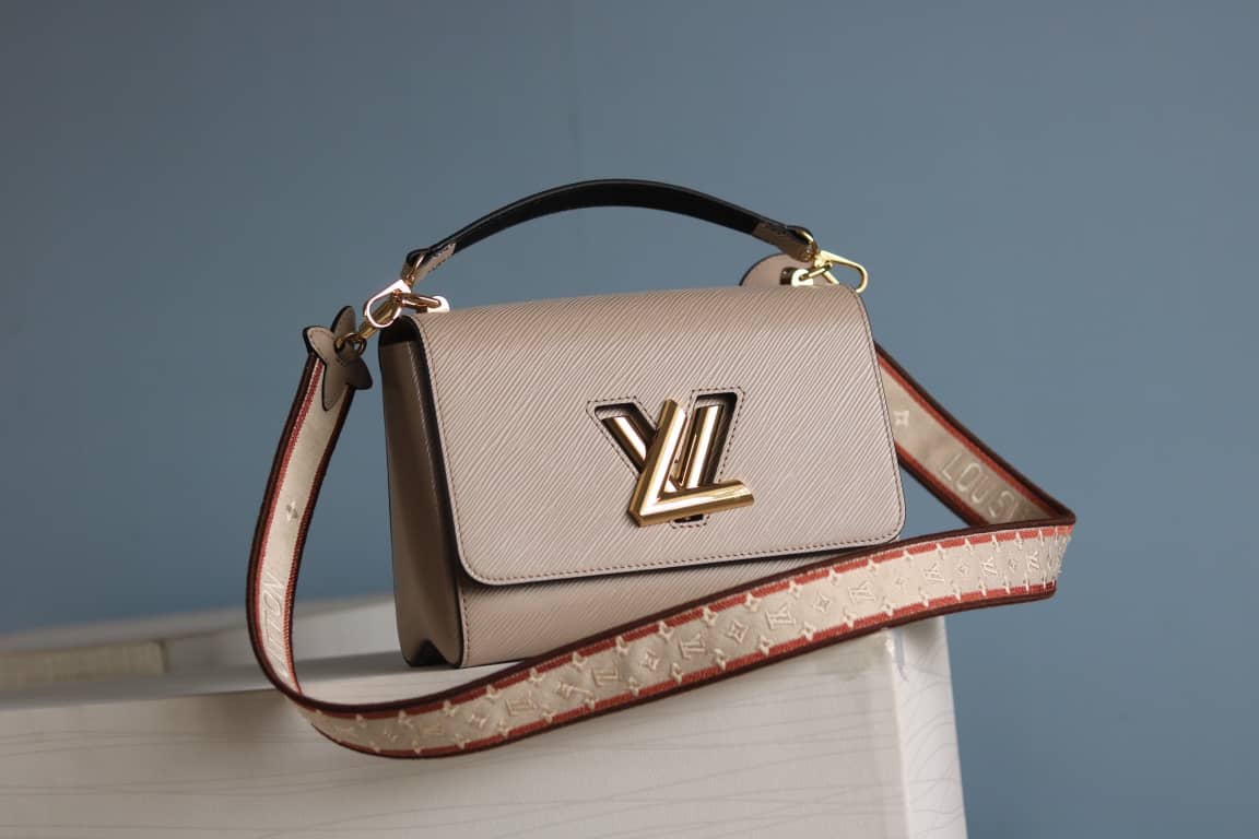 Louis Vuitton Textured Epi Leather Twist Series Bag Gray - DEEPREPS