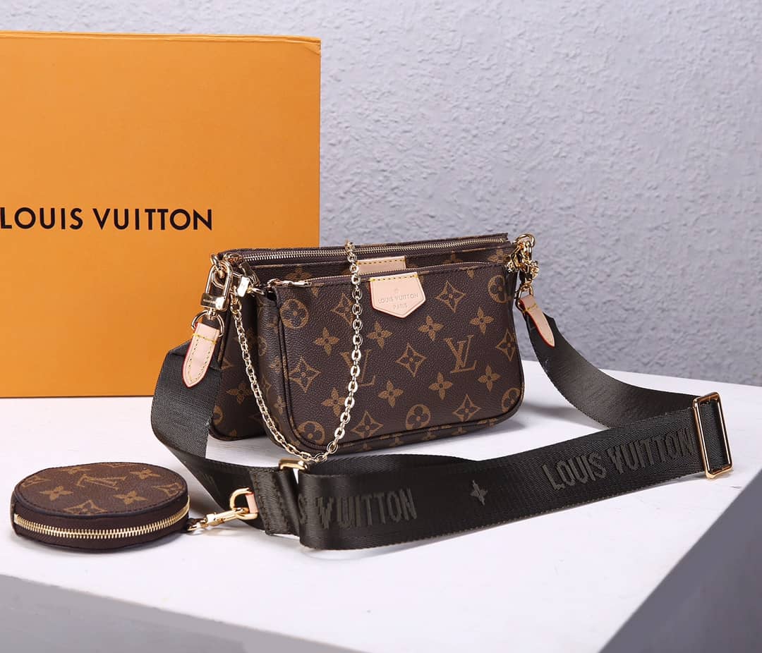 Louis Vuitton Multi Pochette Accessoires Replica Crossbody Bag Black M44840 - DEEPREPS