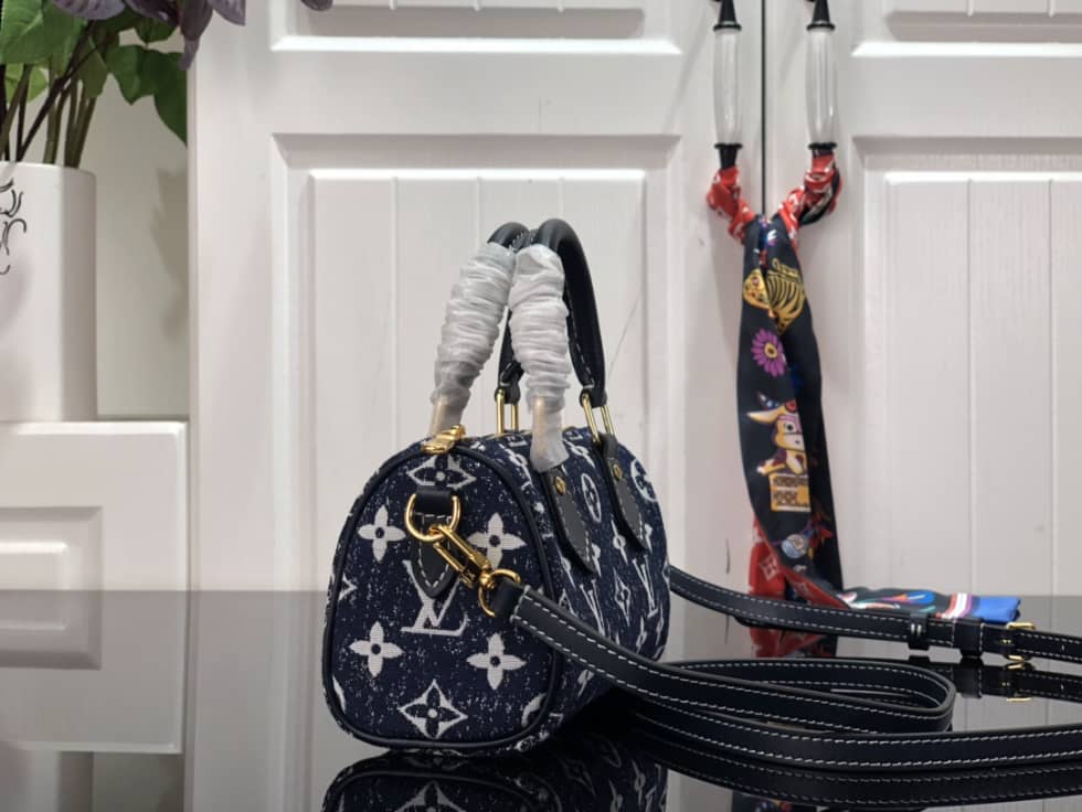 Louis Vuitton Nano Speedy Denim Leather M81168 Replica Crossbody Bag - DEEPREPS