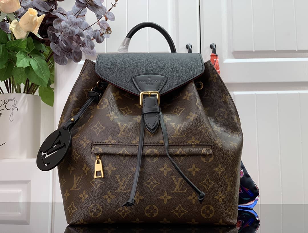 Louis Vuitton Montsouris PM Noir Monogram Replica Backpack M45515 - DEEPREPS