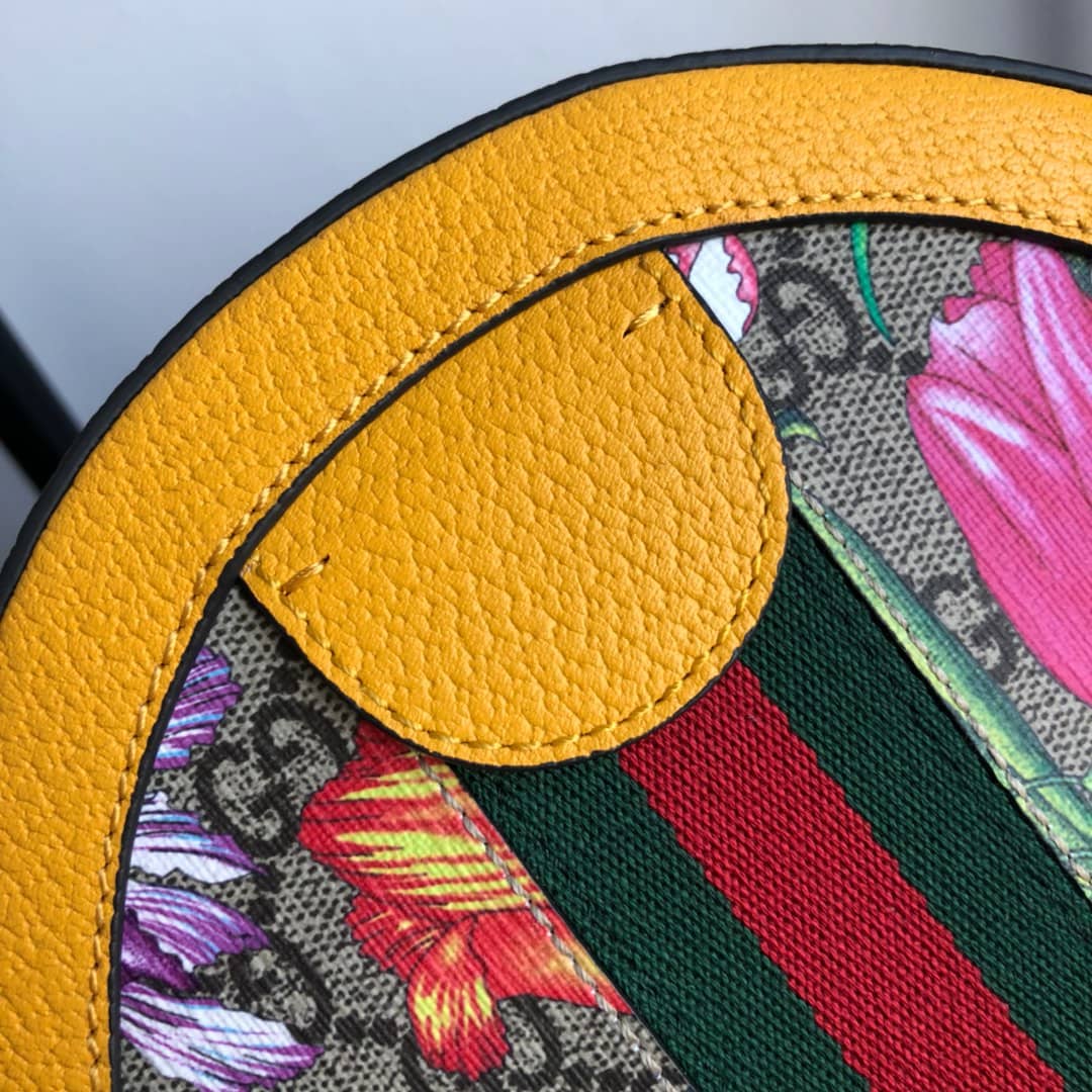 Gucci Ophidia GG Flora Mini Replica Backpack Yellow 598661 - DEEPREPS