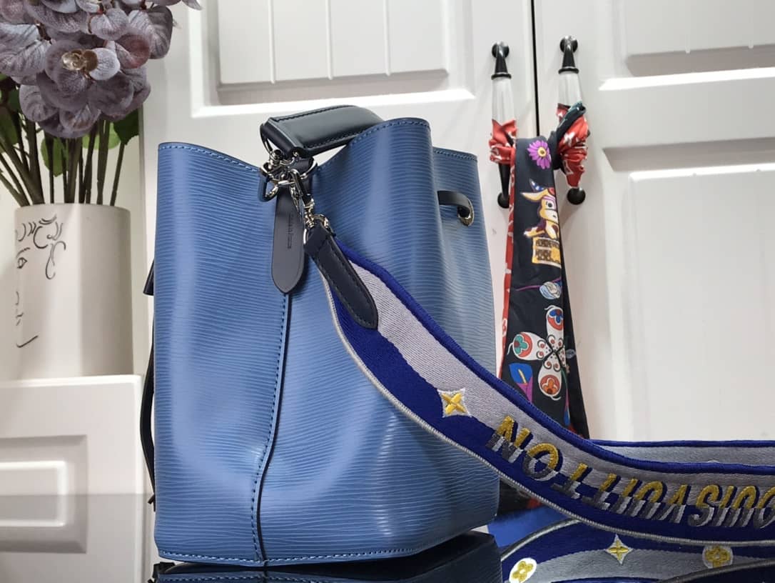 Louis Vuitton Neonoe BB Replica Bucket Bag Blue M57693 - DEEPREPS