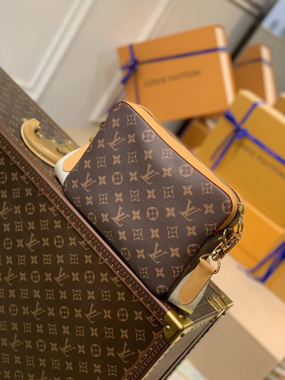 Louis Vuitton x Nigo Trio Monogram Stripes Brown M45965 Replica Messenger Bag - DEEPREPS