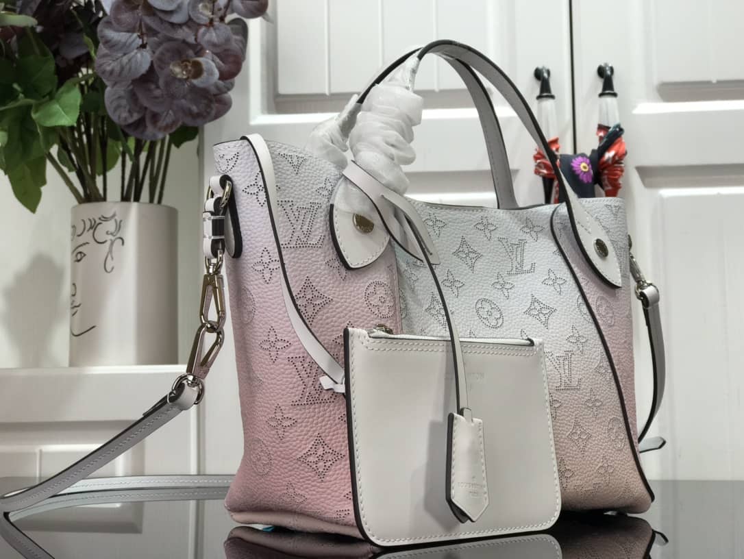 Louis Vuitton Hina PM Mahina Leather Bag Replica Pink M54350 - DEEPREPS