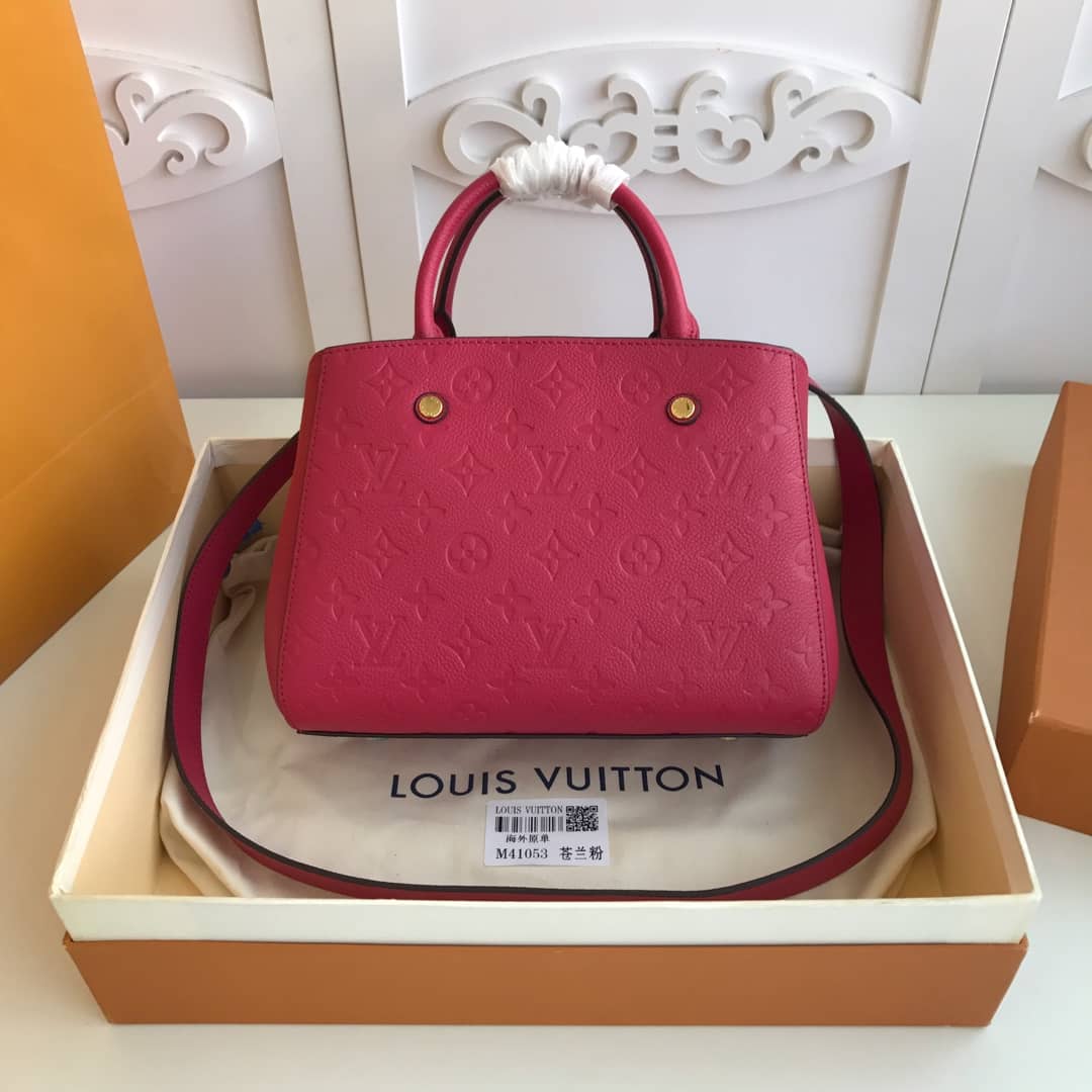 Louis Vuitton Monogram Montaigne BB Empreinte Bag Replica Red M41053 - DEEPREPS