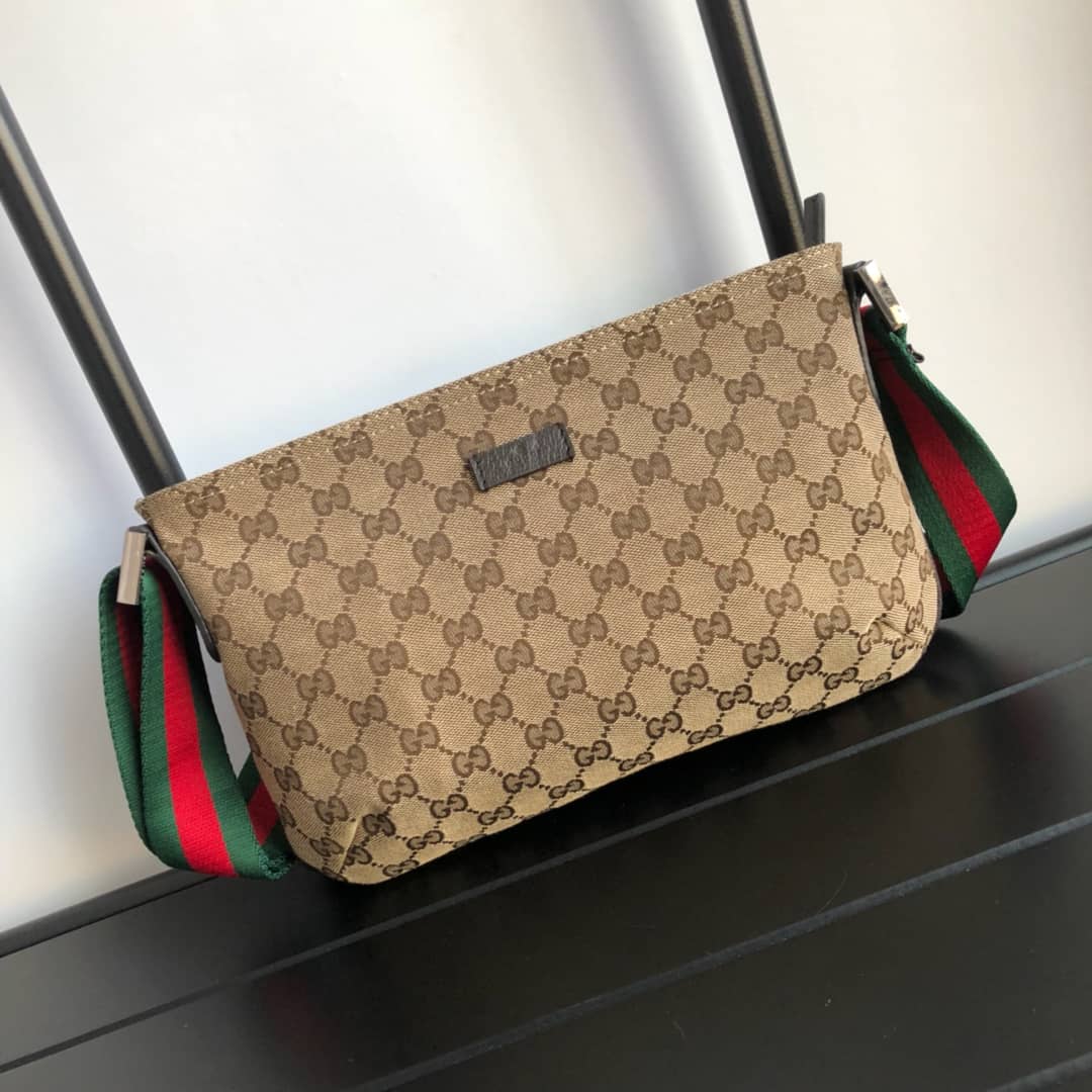 Gucci GG Canvas Shoulder Bag Replica Brown 189749 - DEEPREPS