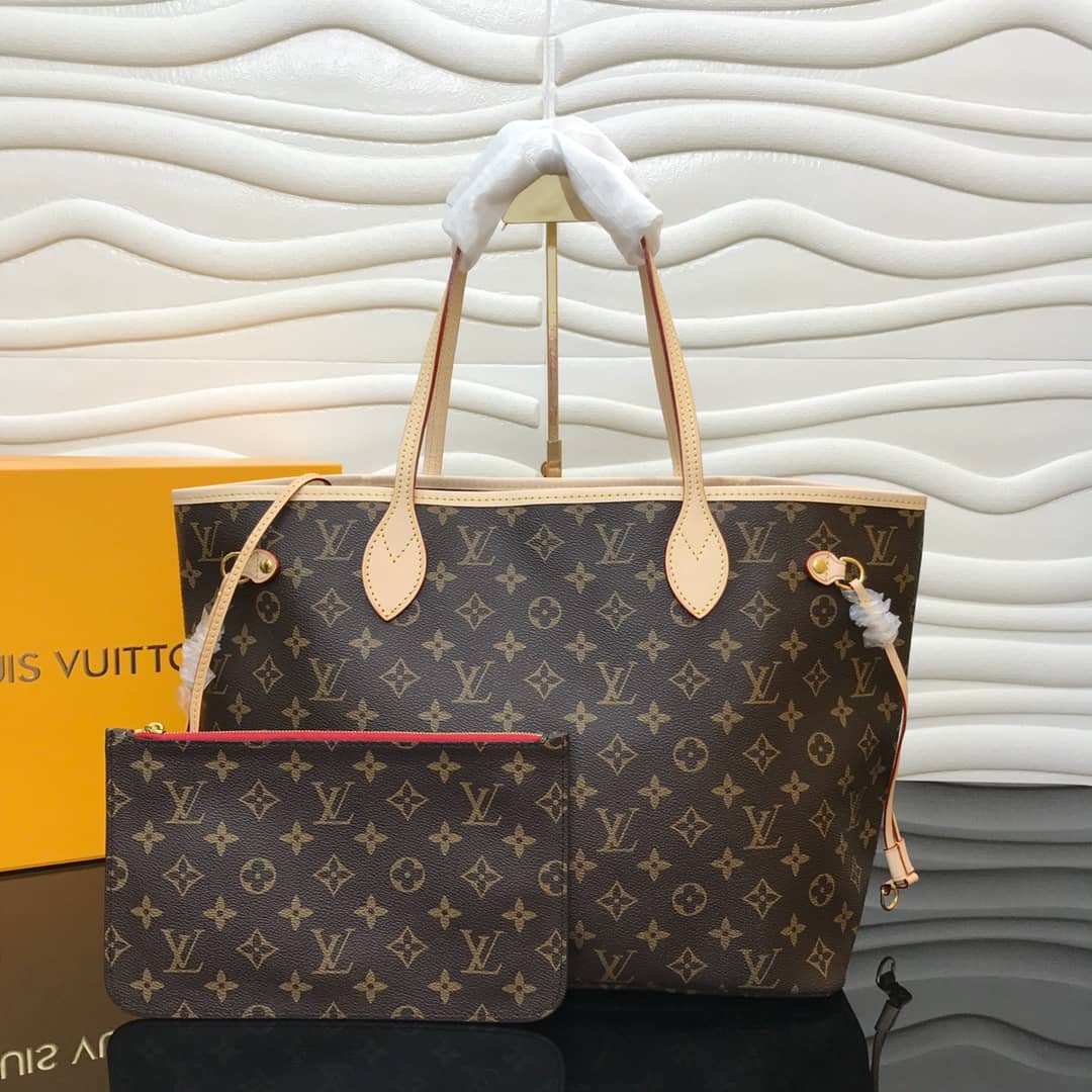Louis Vuitton Monogram Neverfull MM Bag Replica Red M40995 - DEEPREPS