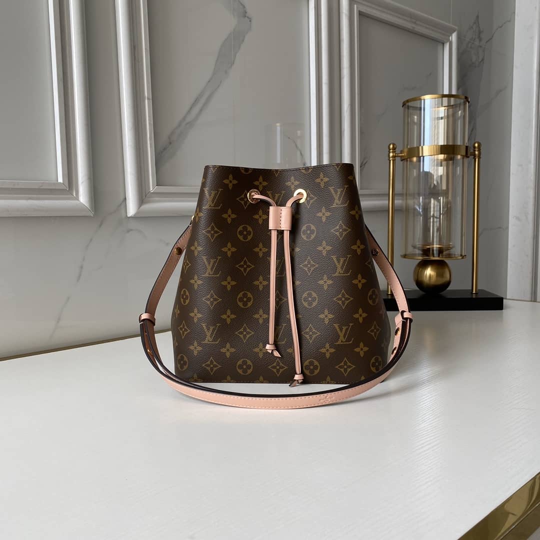 Louis Vuitton Neo Noe Monogram Replica Drawstring Bag Rose M44022 - DEEPREPS