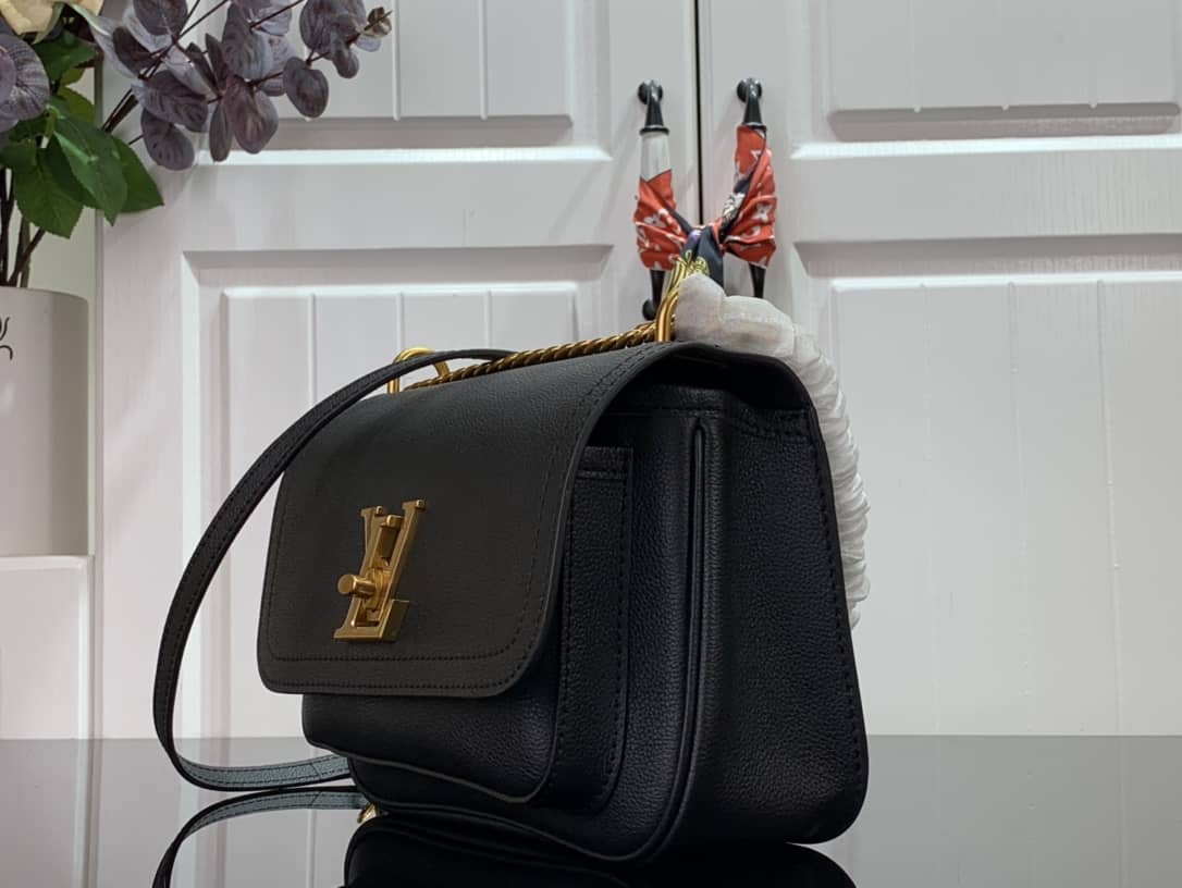 Louis Vuitton Lockme Chain PM Replica Handbag Black M57073 - DEEPREPS