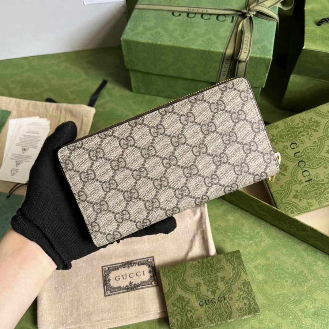 Gucci Bananya Print Canvas Zip Around Long Wallet 701060 Replica - DEEPREPS