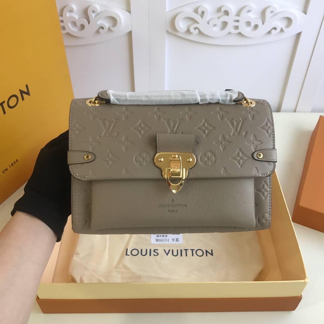 Louis Vuitton Monogram Empreinte Vavin PM Chain Replica Shoulder Bag Khaki M44151 - DEEPREPS