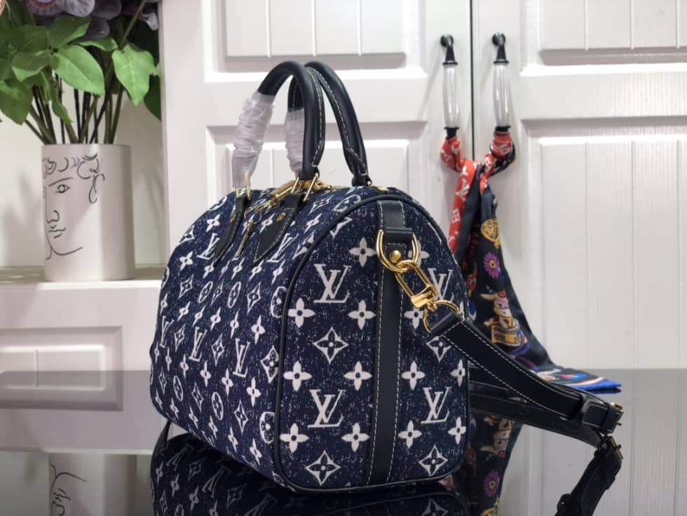 Louis Vuitton Monogram Jacquard Denim Speedy Bandoliere 25 M59609 Replica Shoulder Bag - DEEPREPS