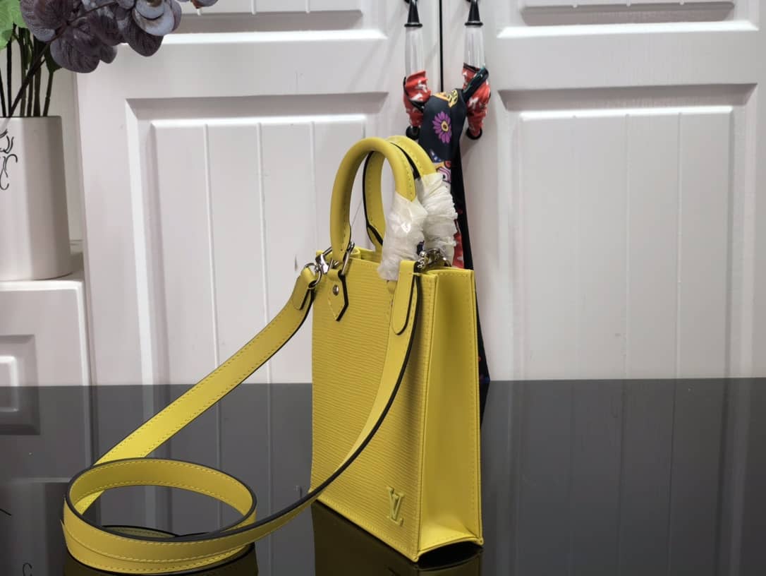 Louis Vuitton Petit Sac Plat Flat Shoulder Bag Replica Yellow M80169 - DEEPREPS