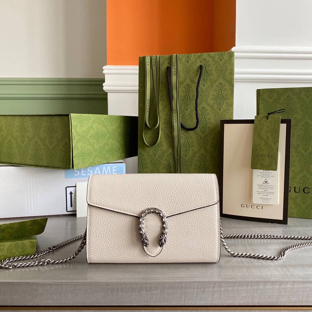 Gucci Dionysus Chain Wallet Shoulder Bag Replica White 401231 - DEEPREPS