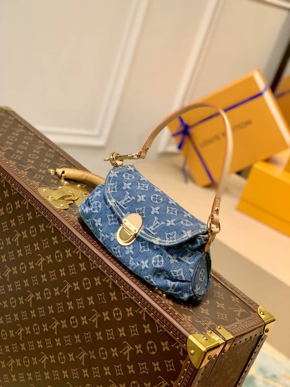 Louis Vuitton Mini Pleaty Denim Blue M95050 Replica Shoulder Bag - DEEPREPS