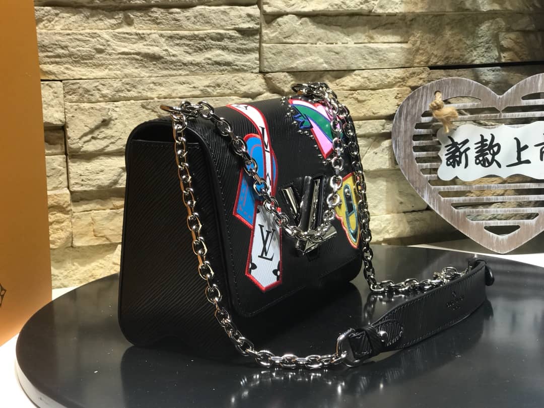 Louis Vuitton Twist MM Bag Black M50296 Replica - DEEPREPS